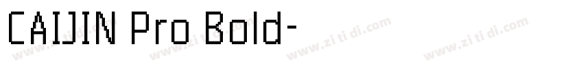 CAIJIN Pro Bold字体转换